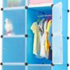 Two column plastic wardrobe